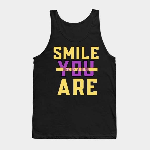 Smile you are one of a kind Tank Top by Abstract Designs